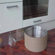 Sokkelfront i st�l-laminat, 410cm (B�rstet st�l look)