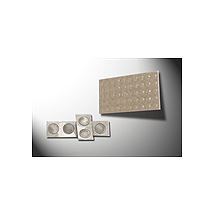 Anslagsdupper 10 x 3 mm, transparent (Ark med 50 stk.)