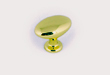  Oval knop greb, messing, kr. 38,-