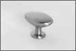 Oval knop greb, st&aring;llook, kr. 38,-